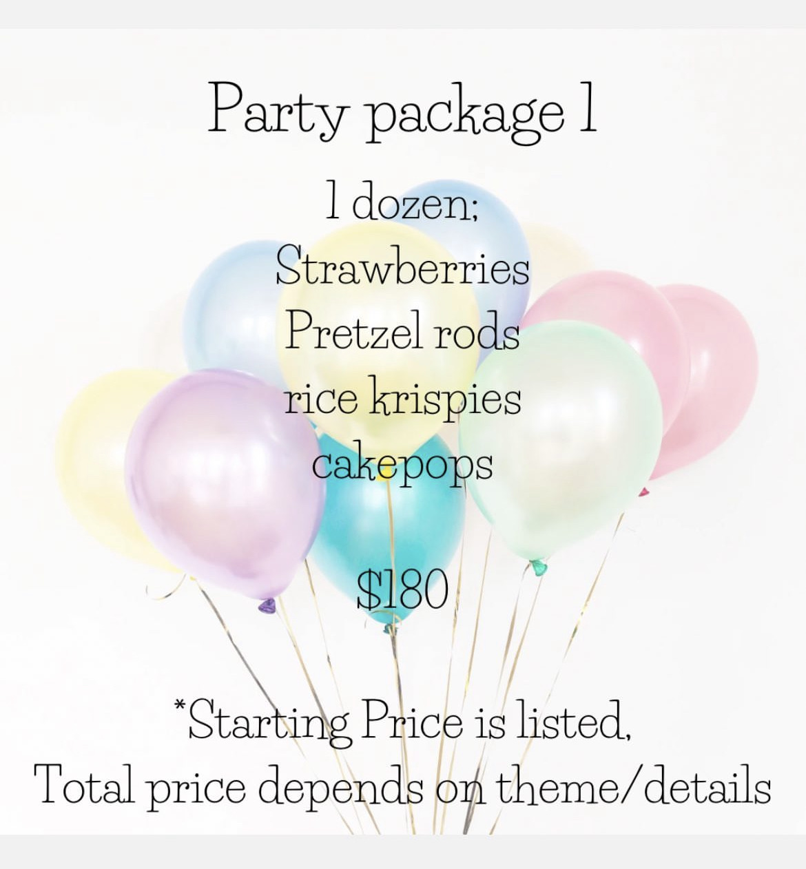 Party Package Number 1