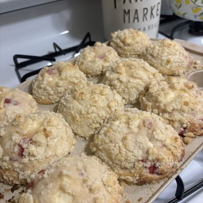 Strawberry Cheesecake Stuffed Muffins-Half Dozen