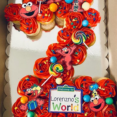 Custom Number Cupcake Cake 