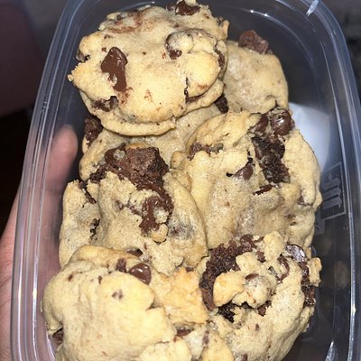 Brownie Stuffed Chocolate Chip Cookie 