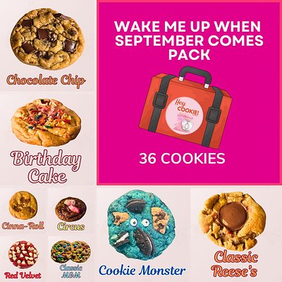 Wake Me Up When September Comes: 36 cookies