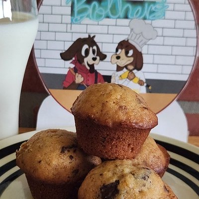 Half DOZEN Dark Chocolate Banana Bread MINI Muffins