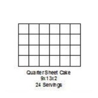Quarter Sheet Cake: 2 Layers