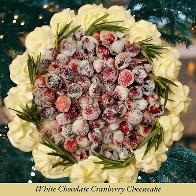 White Chocolate Cranberry Cheesecake