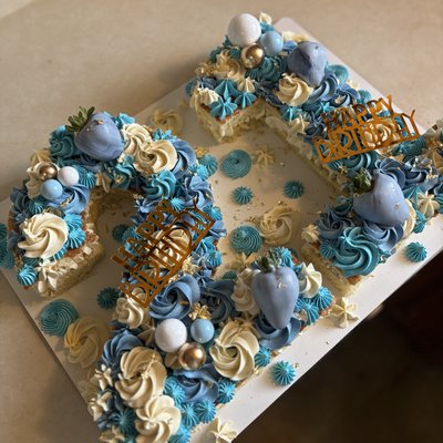 Single Layer Number Cake Or Letter Cake 