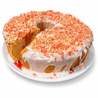 Strawberry Swirl Crunch Pound Cake