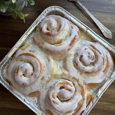 Sourdough Lemon Poppyseed Sweet Rolls - 4 Count