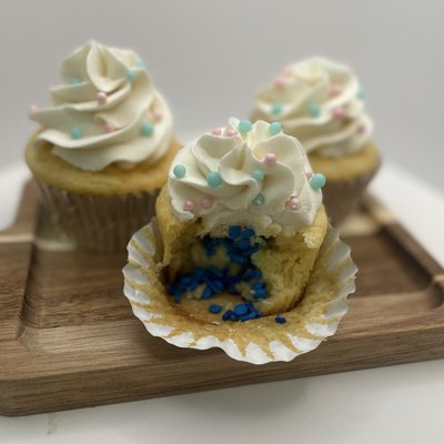 Baby Boy Gender Reveal Cupcakes