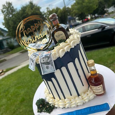 6 inch custom liquor cake 