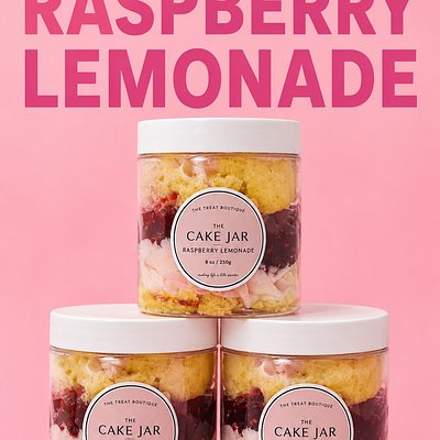 Raspberry Lemonade Cake Jar
