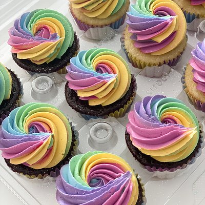 Mixed Color Cupcakes