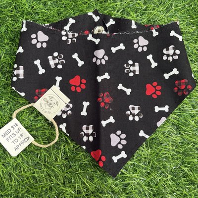 Medium Black & Red Bone