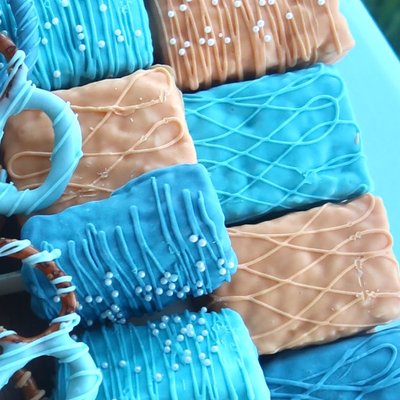 Colored White Chocolate-Covered Rice Krispies