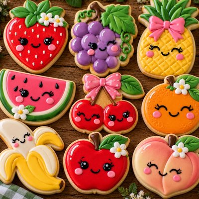 Fruit Set Sugar Cookies Set Dozen 