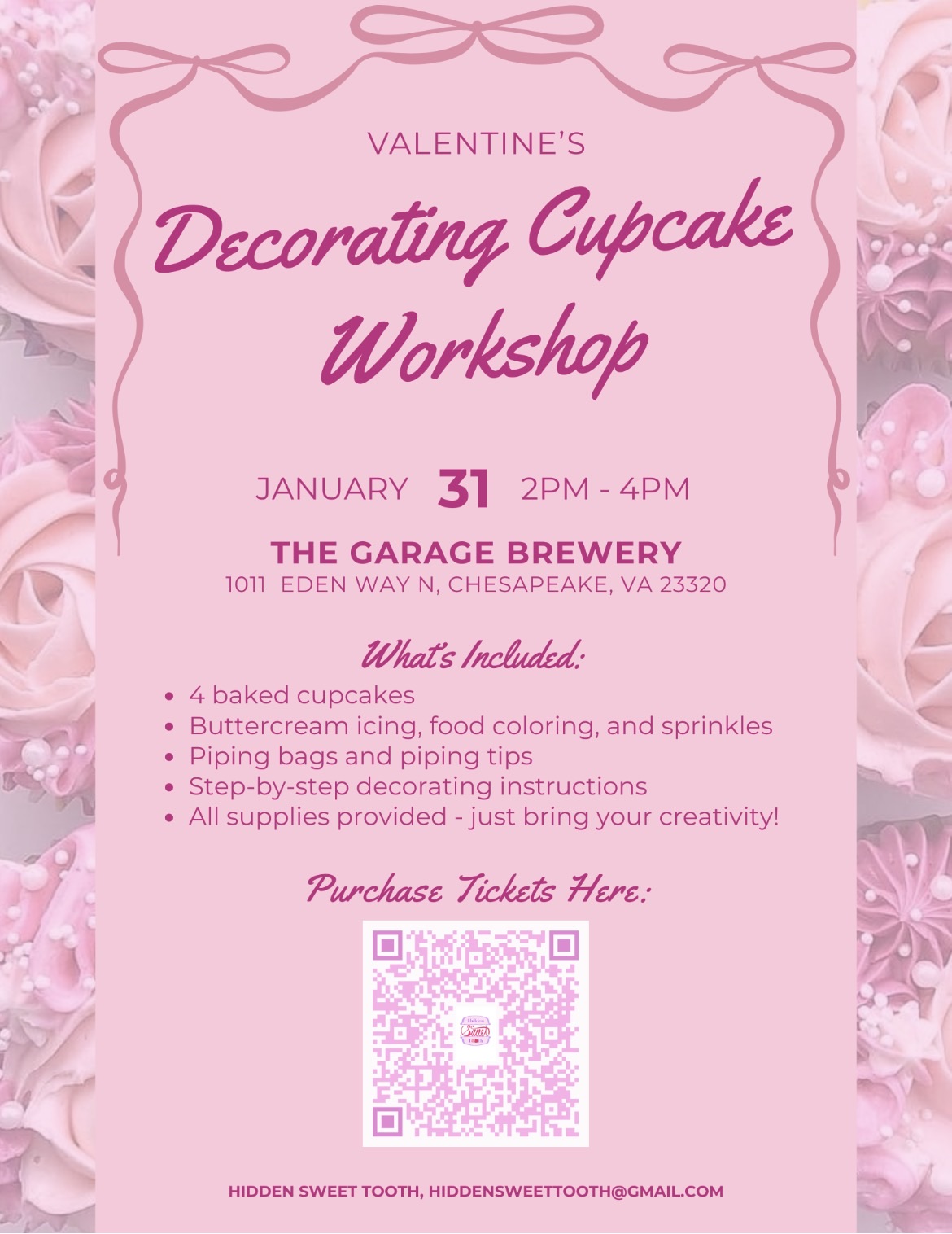 Cupcake Workshop ADULT TICKET 