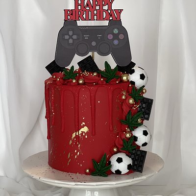 Red Gamer Cake 
