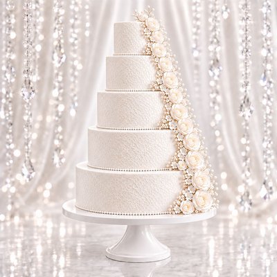 Custom 6" & 8" & 10" & 12" & 14" Five Tier Cake 