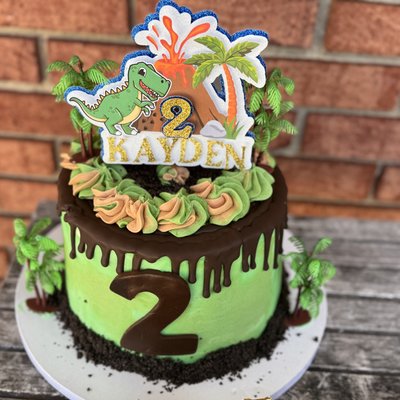Dinosaur Theme 8” Cake