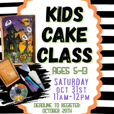 Kids Halloween Cake Class