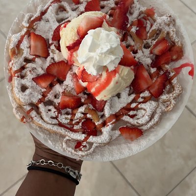 Strawberry Delight Funnel Cake