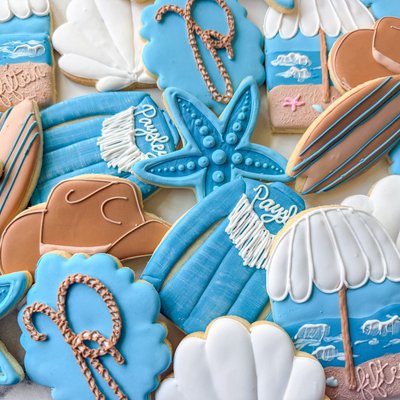 Coastal Cowgirl Birthday Cookies