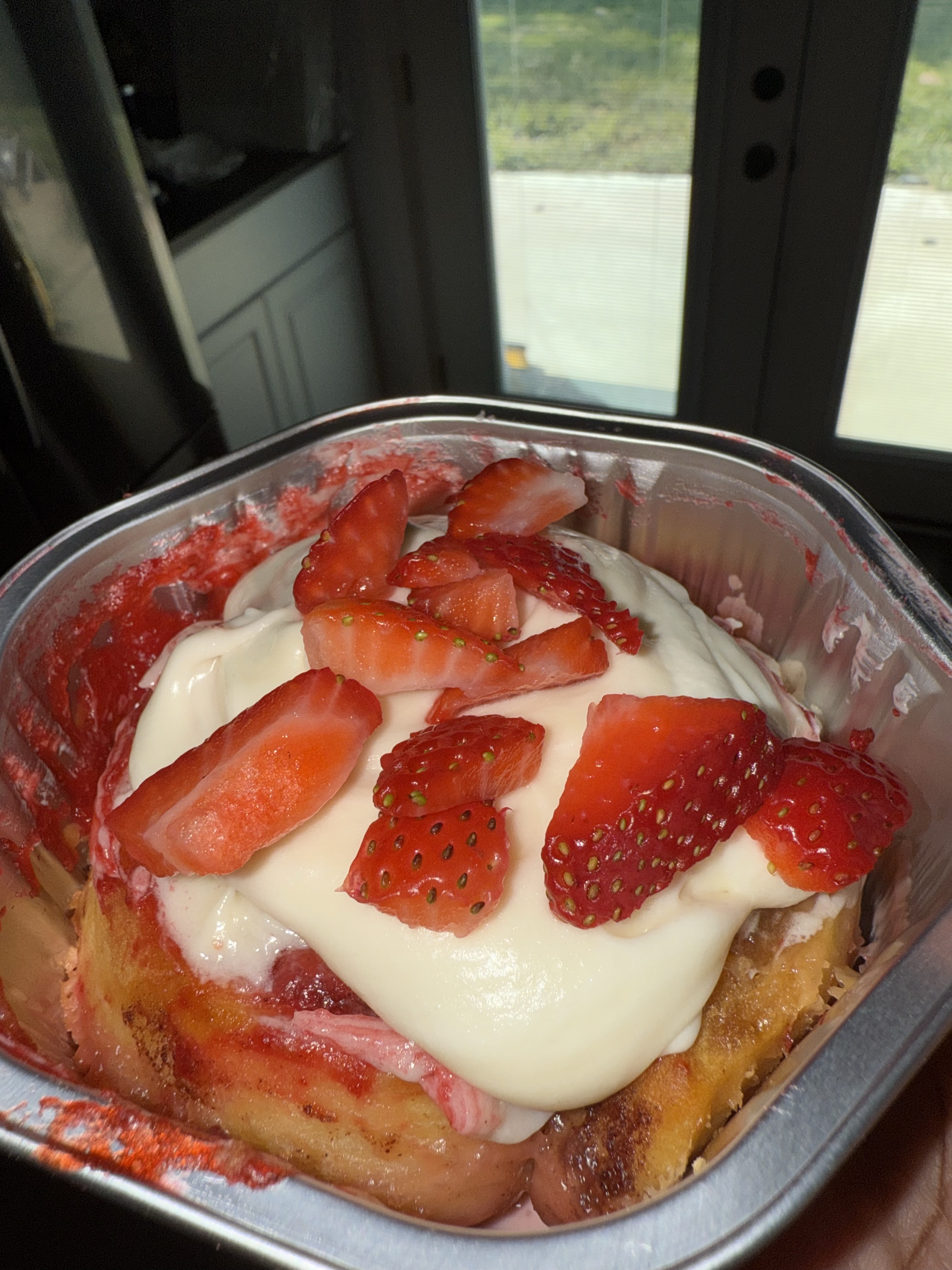 Strawberry Stuffed Cinnamon Rolls