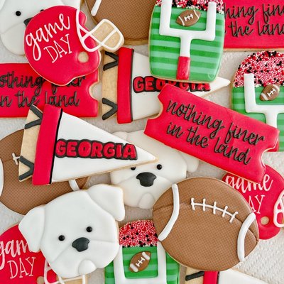 UGA Football Cookies 