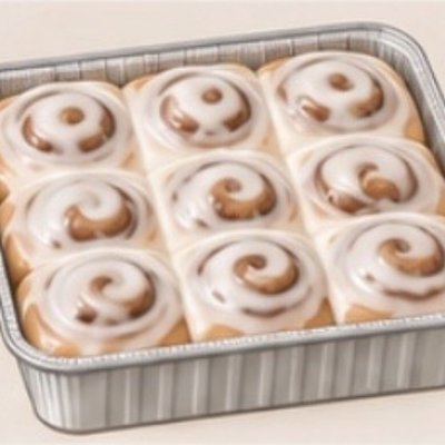 8 by 8 Pan of Cinnamon Rolls 