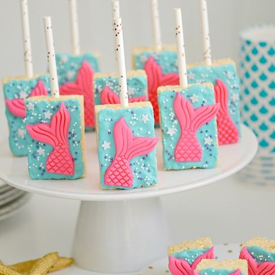 2 Large Chocolate Covered Rice Krispie Treats