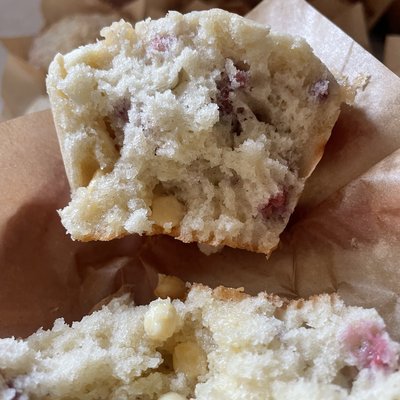 Raspberry White Chocolate Muffins