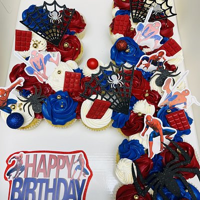 Pull Apart Number Cupcakes 