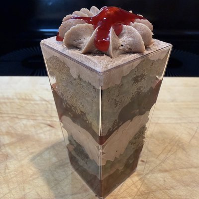Chocolate With Raspberry Cake Shooters Per Dozen