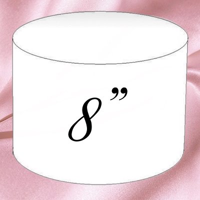 8” Round cake (3 Layers) 18-24 Servings 