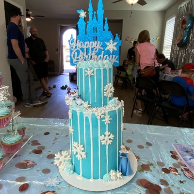Custom Two Tier Cake (6 Inch Tall Bottom, 4 Inch Top)