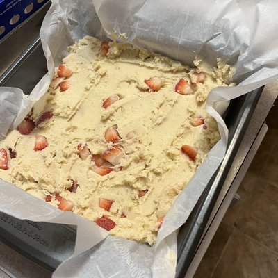 Strawberry Lemon Blondies
