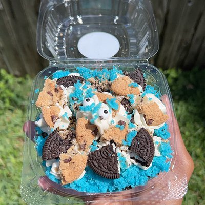 Small Cookie Monster Cheesecake Tray