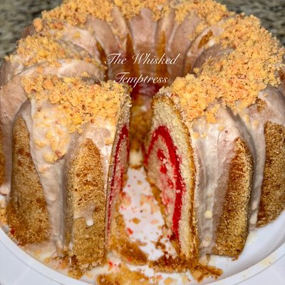 Strawberry Swirl Crunch Pound