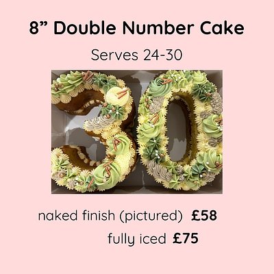 8” Double Number Cake