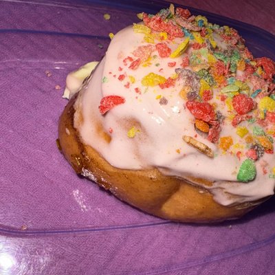 Fruity Pebbles Cinnamon Roll