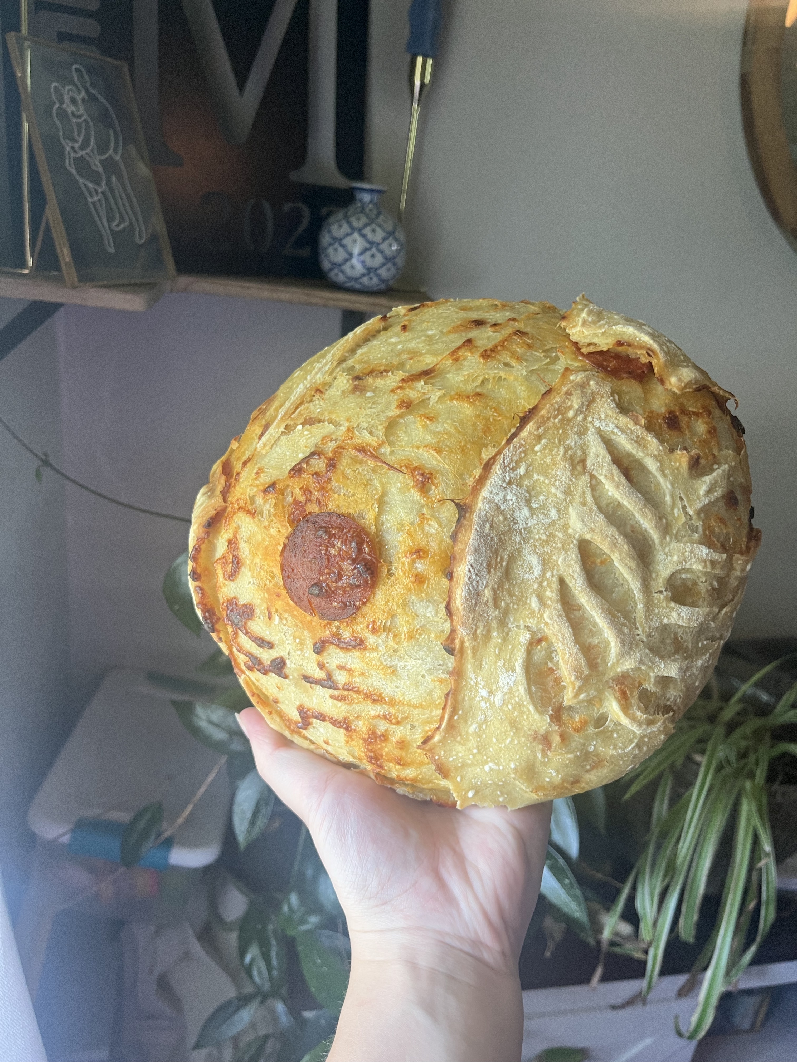 Whole Pepperoni & Mozzarella Sourdough Loaf