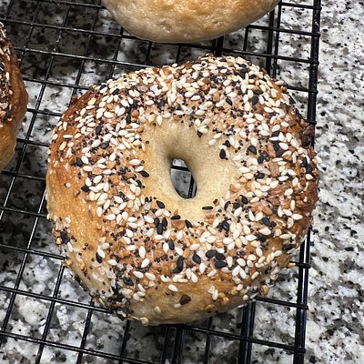 Everything Sourdough Bagel (Vegan Friendly)