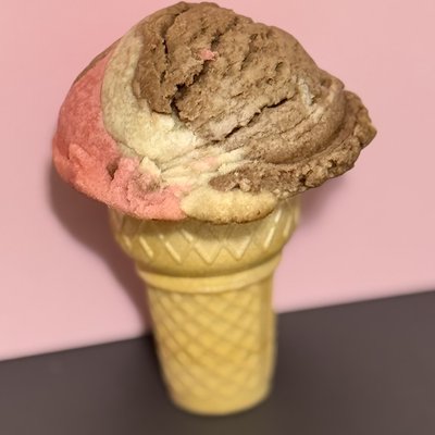 Neapolitan Ice Cream Cone Sugar Cookies 