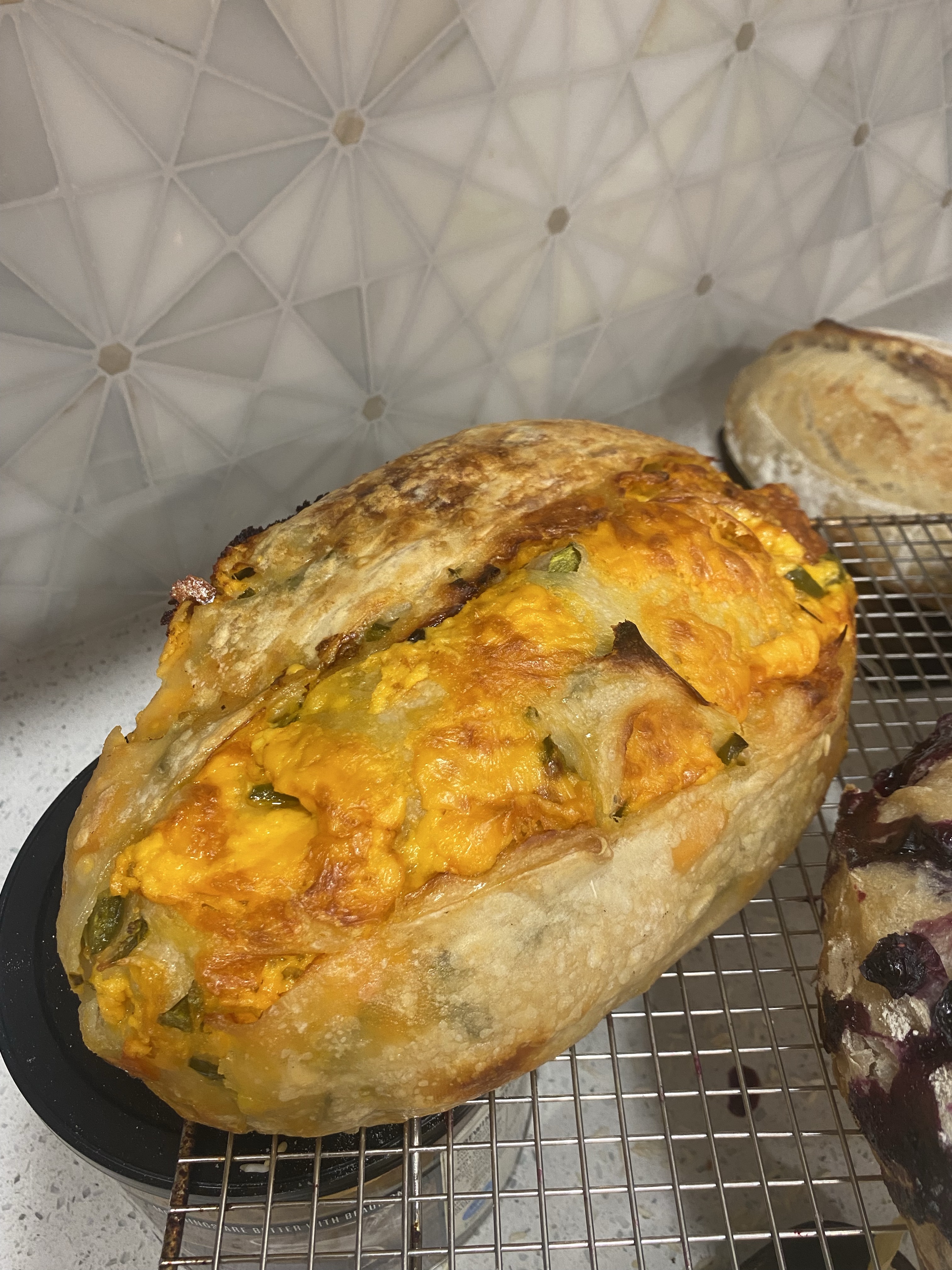 Cheddar Jalapeño Sourdough Loaf