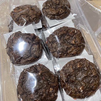 Double Chocolate Peppermint Fudge Cookies