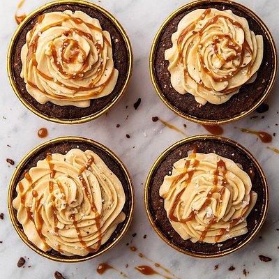 Salted Caramel Fudge Cupcake 1/2 Dz 