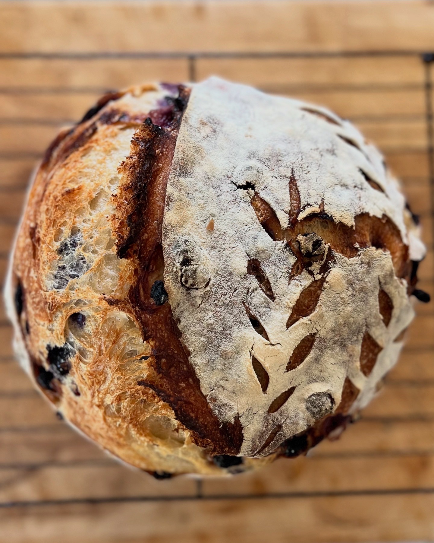 Blueberry Lemon Artisan Sourdough Loaf