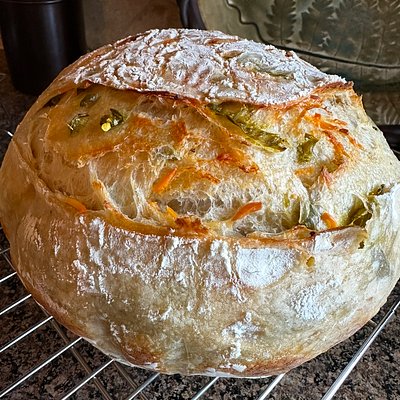 Jalapeño Cheddar Sourdough Boule