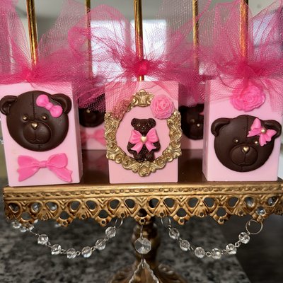 Teddy Bear Themed Chocolate Covered Baby Shower Treats