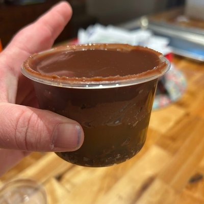 Chocolate And Salted Caramel Cheesecake Pots 
