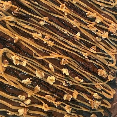 Caramel/Fudge Brownies/Walnuts 9*13 Pan